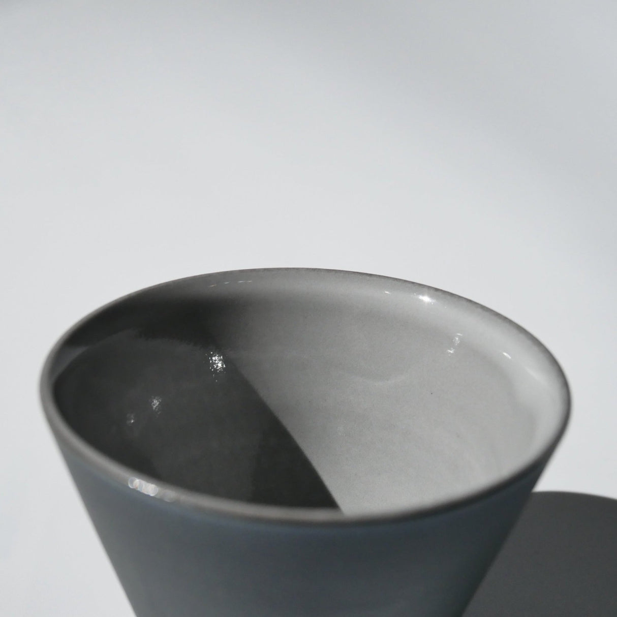 Nankei Pottery: Matte Cone Ceramic Tea Cup (Black, 100ml) - Yunomi.life