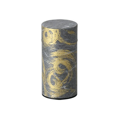 Okumura Seikan: Tea Can, Washi Paper - Nankyo Black Gold 南郷 黒金・茶銀・黒銀 - Yunomi.life