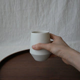 Yamani - Yamatsu Gifu: Minimalist Frustum Yunomi Tumbler, White - Yunomi.life