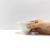 Yamatane: Tea Professional's White Porcelain Tea Cup - Asagao - Yunomi.life