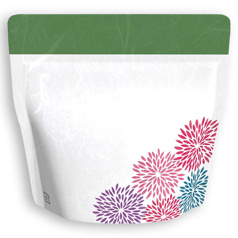 Yoshimura Pack 1313 Resealable Washi Paper Bag Mujina Chrysanthemum むじな菊 - Yunomi.life